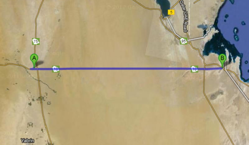 Illustration for article titled The Longest Straight Roads In The World